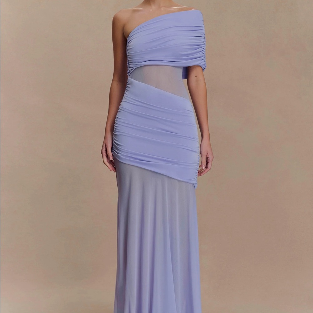 Meshki Dallas One-Shoulder Lavender Dress